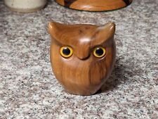 Oregon Myrtlewood Owl Hand Carved Wood Figurine Mid Century Modern Retro 4