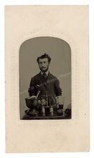 19thc Civil War Era Druggist / Medical Occupational Tintype Photo picture