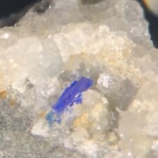Small Linarite Crystal Micro Gwmystwth Mine Cardiganshire Wales ENGLAND UK picture