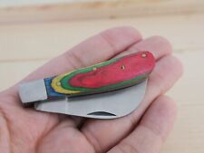Mini Hawks Bill knife 3” Overall Vintage Style Manual Folding Knife Sharp Wood picture