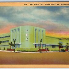 1938 Hollywood, Cali. NBC Radio City Art Deco Mid Mod Aesthetic Teich PC CA A204 picture