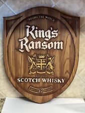 Vintage Rare KING'S RANSOM Sign Scotch Whisky Crest Shield Rare Old Bar Ad picture