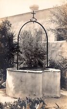 RPPC San Antonio Texas Governors Palace Wishing Well Missions Photo Postcard D20 picture