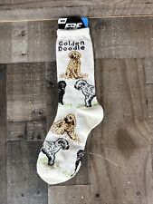 Adult Medium GOLDEN DOODLE Dog Breed Poses Footwear Dog Socks 6-11 picture