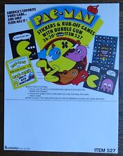 1980 Fleer Pac-Man Stickers/Rub-Offs Sell Sheet (NO PRODUCT) picture