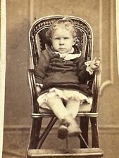 Mad Angry Little Girl Hilarious Face CDV Photograph 1850s Atlantic Iowa IA picture