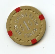 1.00 Chip from the New China Club Casino Reno Nevada Token picture