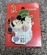 Disney Happy Holidays Pin 1993 Mickey Minnie New On Card picture