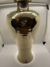 Solid Brass Vintage Hand Hammered Large Heavy Urn Vase Change Jar India picture