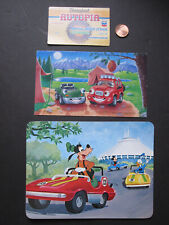 vTg 2000 Disneyland Autopia Cars Chevron Postcard & Sparky unused Driver License picture
