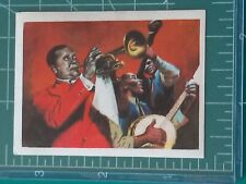 1967 Ferma Inventos Y Viajes thin paper Card LOUIS ARMSTRONG JAZZ NEW ORLEANS  picture