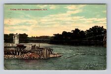 Amsterdam NY-New York, Tribes Hill Bridge, Antique Souvenir Vintage Postcard picture