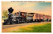 postcard Smith's Creek Railway Station Greenfield Village Dearborn Mich. A1218 picture