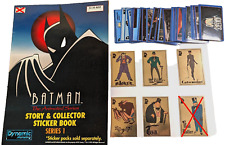 1992 Rare Australian Batman Animated Sticker Card SET Gold Foils Album Wrapper picture