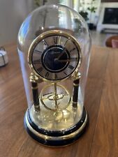 Vintage Loricron Haller Table/Mantle Clock W/ Glass Dome Made In Germany picture