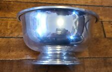 Vintage Unmarked Metal Footed Bowl 4.75 Inch Diameter 2.75 Inch Tall picture