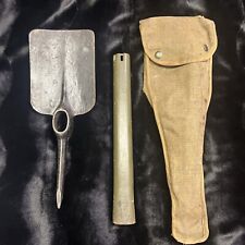 RARE VINTAGE WW1 BRITISH? FRENCH? PICKAXE ENTRENCHING TOOL SHOVEL HAIRY TRENCH picture