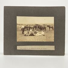 Cabinet Card Real Photo Last Round Up Of Cattle on the P.T. Ranch Limon CO c1908 picture