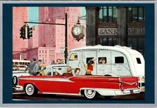Ford Advertising~Touring America 50'S CONVERTIBLE~ARMORED CAR  1990 4X6 Postcard picture