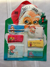 VINTAGE MID CENTURY CHRISTMAS EUREKA USA GIFT TAGS & CARDS 100 PC. NEW OLD STOCK picture
