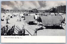 Postcard NJ Cape May New Jersey Tenting On The Beach Pier Tents UDB P6H picture