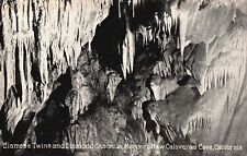 Mercer's New Calaveras Cave, CA, Siamese Twins & Diamond Cascade, Postcard e5063 picture
