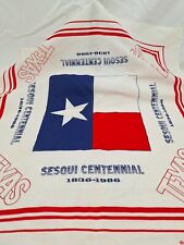VINTAGE 1986 TEXAS FLAG SESQUICENTENNIAL  BANDANA Handkerchief Scarf 21x22 Inch picture