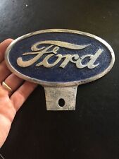 Ford Motors License Plate Topper Frame Patina METAL Collector Auto Car Truck WOW picture