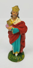 Vintage Fontanini 5 in Wise Man Melchior King Italy Paper Mache Nativity READ picture