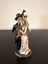 Authentic Cracker Barrel Exclusive Skeleton Couple Halloween Ornament picture