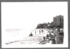 VINTAGE PHOTOGRAPH 1940'S WAIKIKI BEACH HONOLULU HAWAII OAHU ISLAND OLD PHOTO picture