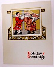 RARE Vintage RYERSON RESTAURANT CHRISTMAS CARD BROOKLYN NEW YORK business AD USA picture