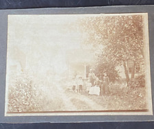 Homestead Farm House Antique Cabinet Photo Mid to late 1800s Children Family picture