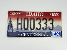 Vintage 1990s IDAHO Centennial EXEMPT JOB SERVICES License Plate ‘333’ - H00333 picture