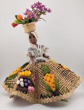 Vintage Bahamas Doll Handmade Souvenir Fruit Basket Dancer Chiquita Girl 1970s  picture