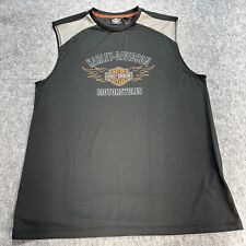 Harley Davison Motorcycles Black Sleeveless Tank Top Shirt XL Performance picture
