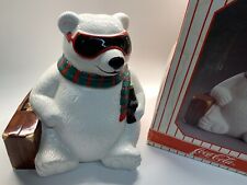 1996 Limited Edition Coca Cola Hollywood Polar Bear Cookie Jar NIB Vintage picture