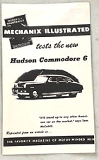 1948-1949 Hudson Commodore 6 Mechanix Illustrated Article Flyer Advertisement picture