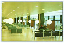 c1960's Waiting Room at Winnipeg International Airport Manitoba Canada Postcard picture