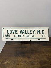 VTG 1969 #58 Love Valley, N.C. Cowboy Capital License Plate, North Carolina RARE picture