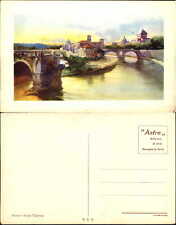Rome Italy Roma Isola Tiberina vintage postcard sku141 picture