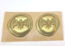 2 Bacardi Gold Bat Round Bottle Adhesive Label Decal picture