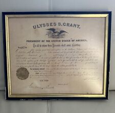 Ulysses S. Grant Signed Postmaster Appointment, 18th President Signature picture