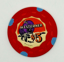 Westerner Casino Las Vegas 1954 $5 Casino Chip - RARE picture