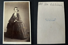 Schumann, Carlsruhe, woman of Edelsheim vintage albums print CDV.Leopold Wilh picture