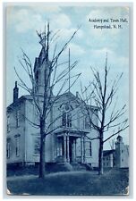 Hampstead New Hampshire Postcard Academy Town Hall Exterior 1910 Vintage Antique picture