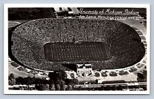 J97/ Ann Arbor University of Michigan RPPC Postcard c40s Football Stadium 404 picture