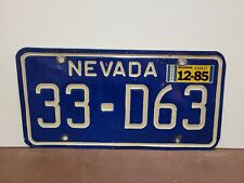 1985 Nevada License Plate Tag Original picture