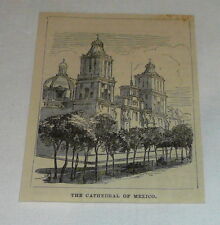1878 small magazine engraving ~THE CATHEDRAL OF MEXICO picture