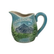 Vintage Made in Japan Oregon Mt. Hood Crater Lake Souvenir Ceramic Creamer 3.25